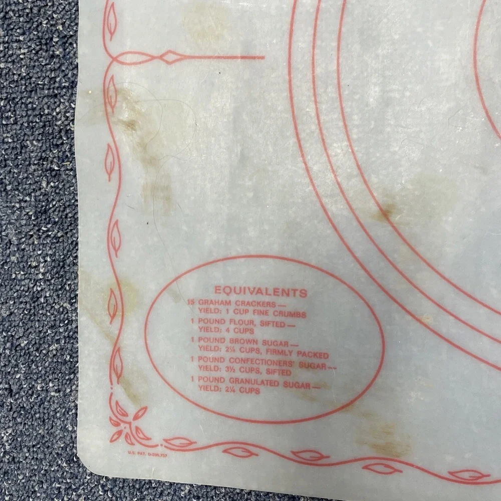 Tupperware Pastry Mat Vtg 1965 Pie Tart Crust Baking 22